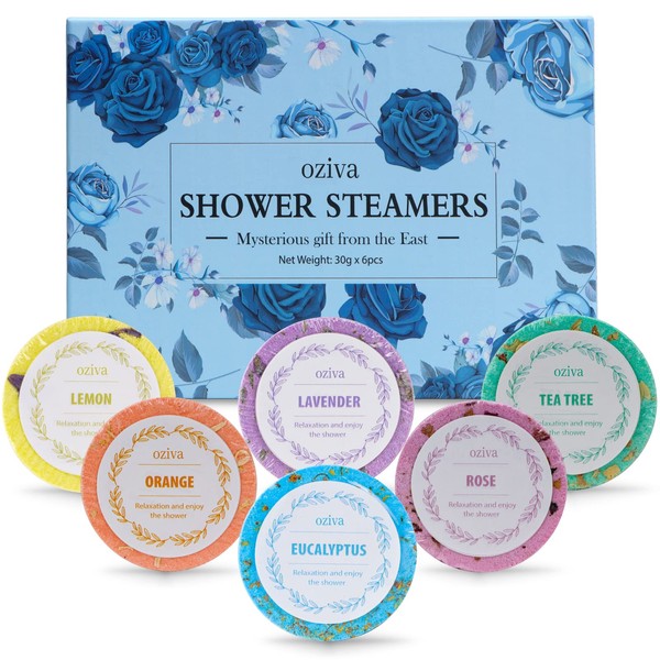 Oziva Aromatherapy Shower Steamers -Gifts for Women and Men, Shower Bombs - Stocking Stuffers for Women - Self Care and Relaxation Stress Relief