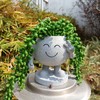Flower Pot Cute Smile Standing Succulent Flowerpot Fadeless Resin Plant