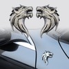 2 x Wolf Head Emblem Car Sticker Wolf Sticker Windscreen