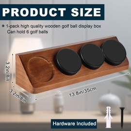CroBlissful Hockey Puck Display Case Wooden Ice Hockey Holder Wall Mount for 4 Pucks Hockey Room Decor Souvenir Display Stand
