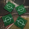 Mad Monkey Green & White Standard Football Coaster