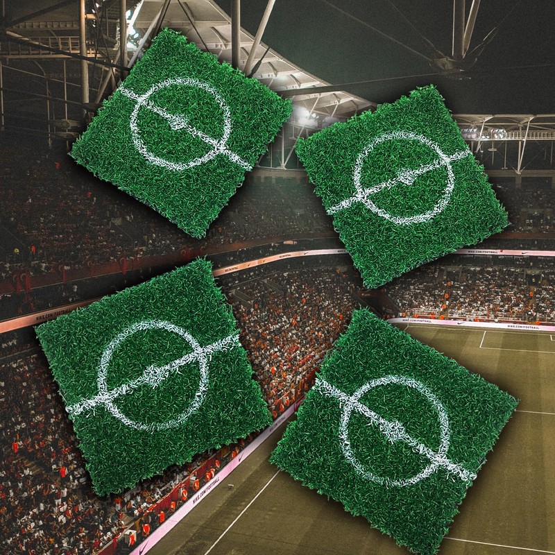 Mad Monkey Green & White Standard Football Coaster