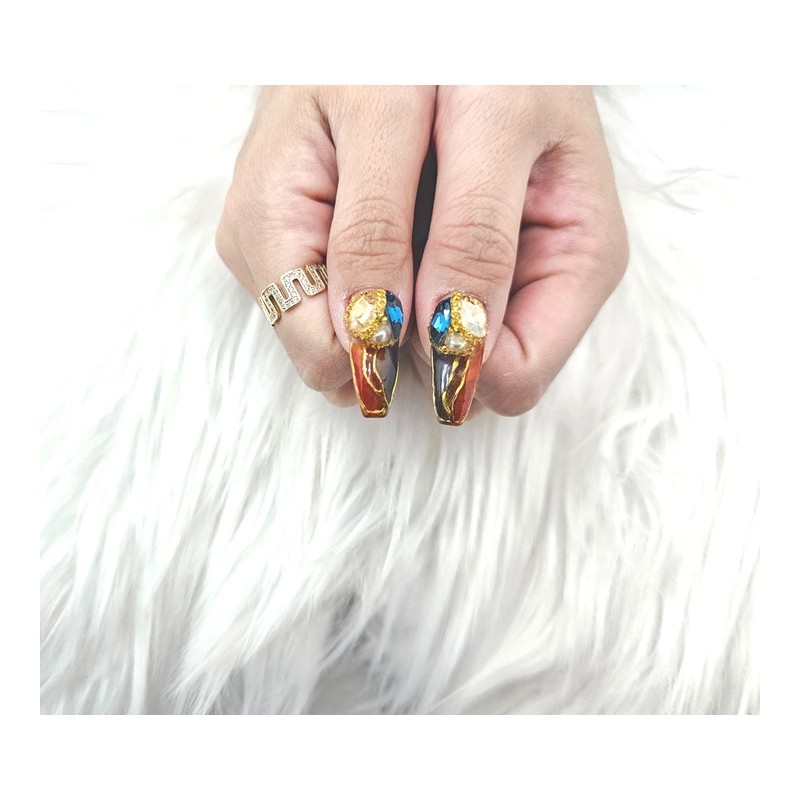  Premium Art Colorful Handmade Nail Tips ✨ - Short
