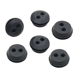 6PCS Fuel Tank Rubber Grommets, Universal Fuel Grommet Rubber Replacement, 2-Hole Fuel Tank Seal Grommet for Brush Cutter and Hedge Trimmer Small Fuel Equipment Grommet, Easy Install