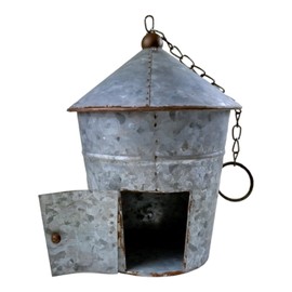 Large nesting box for birds, bird house made of zinc for outdoor use, metal bird house for hanging, incubator for birds, bird hotel for the garden