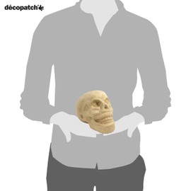Décopatch - Ref SA184C - Skull - Papier Maché Object to Decorate - 15.5 x 10.5 x 12cm - Decorate with Décopatch Papers & PaperPatch Glue, Glitter, Paints
