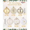 Christmas Baubles, Plastic Christmas Tree Decorations, Pack of 30 White