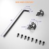 SKYSEN Self-Closing Fence Gate Hinges, Latch, and 24" Drop Rod