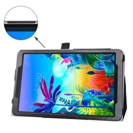 Bige for LG G Pad 5 10.1 Case,PU Leather Folio 2-Folding Stand Cover for LG G Pad 5 T600 10.1 inch FHD Tablet 2019,Black