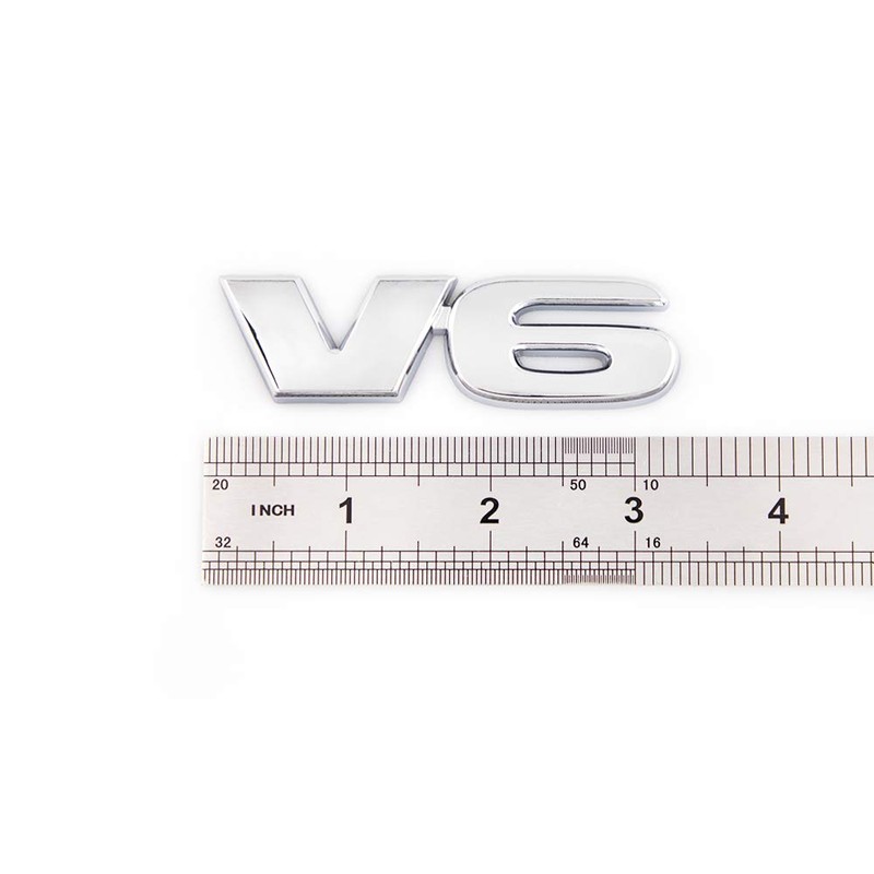 Pack of 2 V6 Edition emblems, can be used for