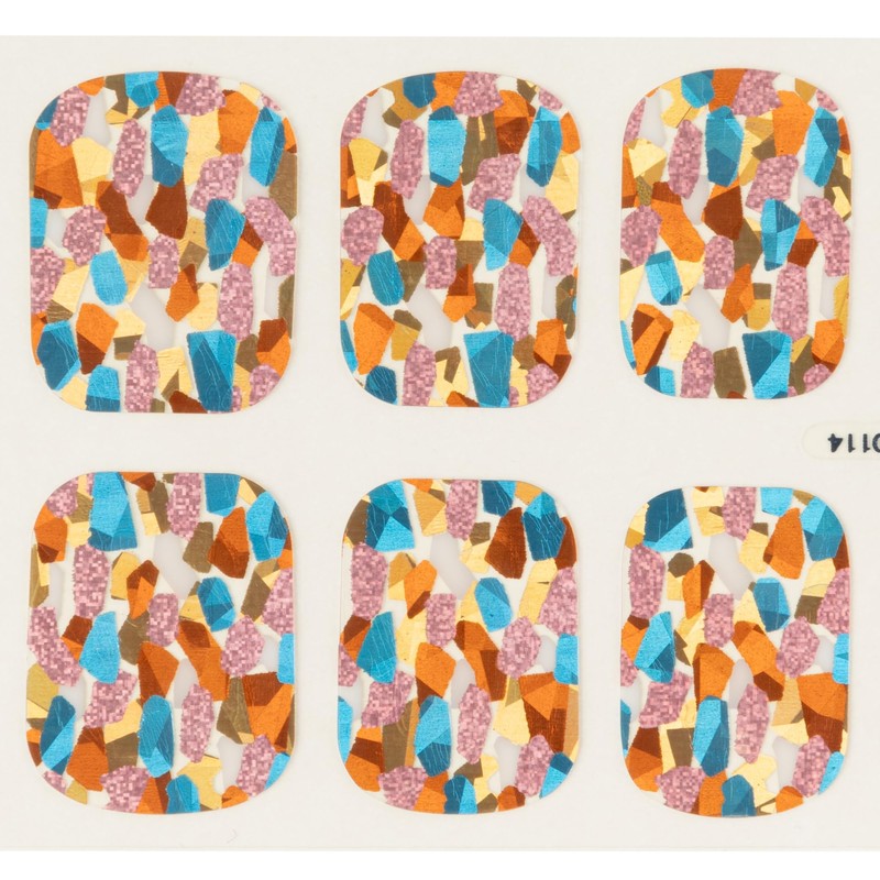 ZINIPIN FA00114 Foot Nail Sticker, Rainbow, Stained Glass