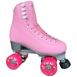 Jackson Ultima Finesse Viper Nylon Outdoor Roller Skates, Women’s Size 8, Pink with Pink Pulse Lite Wheels