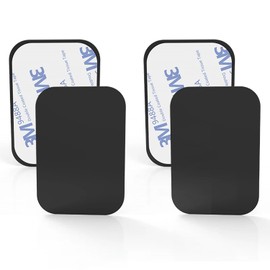 sphires 4 Pack Metal Plate for Magnetic Phone Car Mount 4 X Rectangular Metal Plate for Car Magnetic Phone Holder