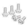 sourcing map Pack of 10 Phillips Hex Flange Bolts M8