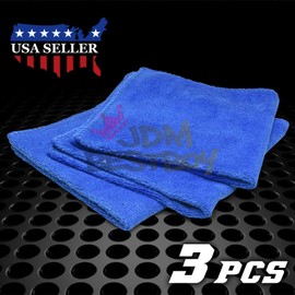 JDMBESTBOY 3Pcs Microfiber Cleaning Cloth Towel Rag Car Polishing No Scratch Auto Detailing Multi-Purpose Kitchen
