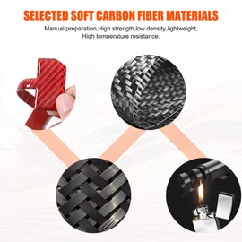 3D Badges Auto Body Sticker Compatible with Hummer EV 2024 Styling Personalise Sport Emblem Decal Decorative Real Soft Carbon Fiber Exterior Accessories (Auto Tailgate, Red)