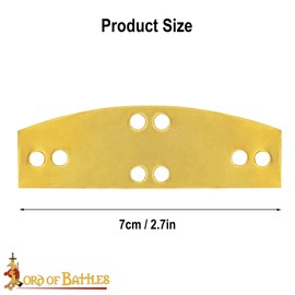 Lord of Battles 20-100pcs Steel Lamellar Armor Plates 20-22 Gauge Craft Scale Armor Medieval Plates for Historical Reenactments (Visby Lamellar Plates (Solid Brass - 20 Pieces)