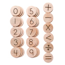 Wood Math Educational Game - Hands on Math Manipulatives - Learning Materials - Montessori Reggio Homeschool Preschool Kindergarten Grade 1 - Tree Fort Toys