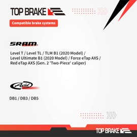 TOP BRAKE 2 Pairs Disc Bike Brake Pads for SRAM Level Ultimate/Red/AXS Force Road and XC MTB Brake Set