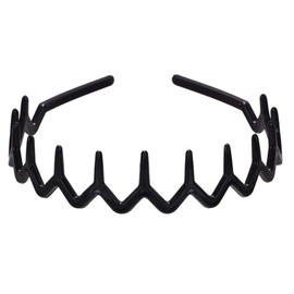appuivbt Women Girls Plastic Wavy Toothed Headband Anti-Slip Comb Tooth Hair Hoop Ladies DIY Crown Headwear Accessories