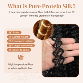 FLUFYMOOZ Clip in Hair Extensions, 20" 4PC 100％ Pure Protein Silk Hair Extensions for Black White Women Long Soft Curly Hair Extension Hairpiece(Black)