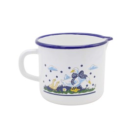 Krüger 4142 Milchtopf Gänseglück 14 cm, Emaille, 1.5 liters, mehrfarbig