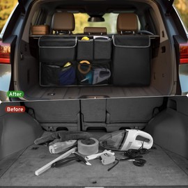 XHRING Car Trunk Organizer Backseat Hanging Storage Bag for Toyota Rav4 4Runner Sienna Highlander Corolla Cross Sequoia Venza Yaris Avanza SE XSE LE Hybrid XLE Limited Platinum Accessories 2024 NEW