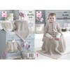 King Cole 5239 Knitting Pattern. Baby Raglan Cardigan, Blanket &