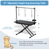 ROOMTEC 47 Inch Dog Grooming Table,Adjustable Height Pet Grooming Table,with