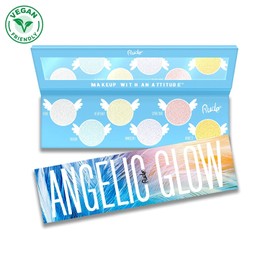 Rude Cosmetics | Angelic Glow Highlighter and Eyeshadow Palette | Highlighter Makeup and Shimmer Eyeshadow Makeup Palette | 6 Angelic-Like Makeup Pigments with Mirror