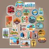 Wall4Stickers 25 x Luggage Stickers Suitcase Patch Vintage Travel Labels