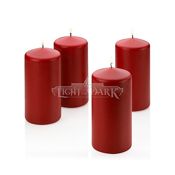 Light In The Dark 4 Red Apple Cinnamon Scented Pillar