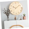 FUNOMOCYA Boho Wall Clock Solid Wood Wall Decor Home Decor