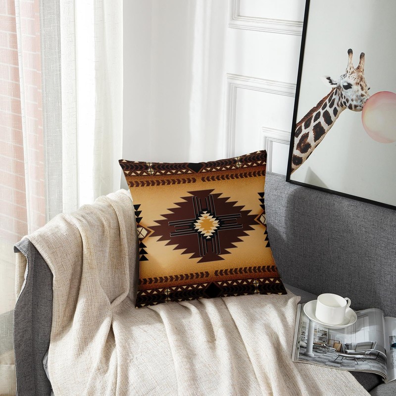 Emvency Throw Pillow Cover Santa Fe Creams South Western Decorative