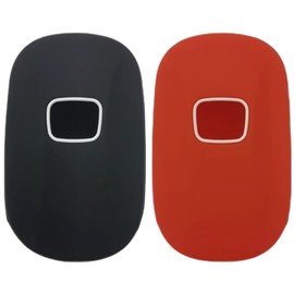 REPROTECTING Silicone Rubber Key Fob Cover Compatible with (5 Buttons) 2022-2025 Honda Accord Civic HR-V CR-V Pilot Sport SI EX EX-L Touring (Black Red)