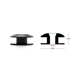 Aluminum Universal CNC Billet Quick Release Fasteners Kit Compatible with Car Bumper Trunk Fender Hatch (Black)