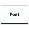 HB-Druck Post Schild mit Text Annahme Brief Paket waagerecht A6