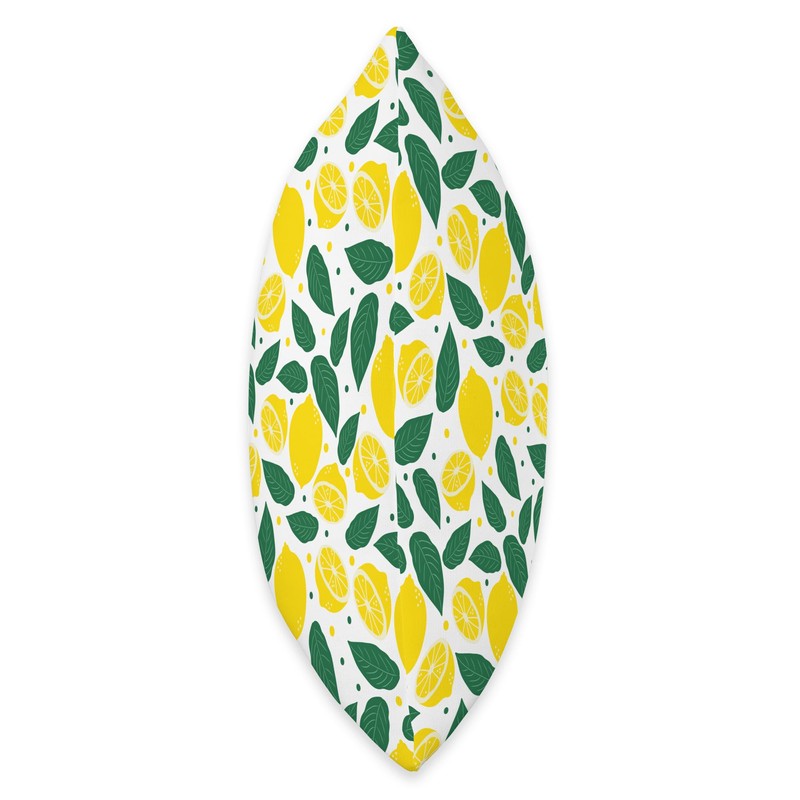 Citrus Lemon Patterns Zesty Lemon Bliss Pattern Throw Pillow, 16x16,