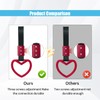 2PCS Heart-Shaped Car Handle Straps, Auto Grap Handle Warning Pull