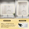 FTOTI LED Bathroom Mirror, 20x28 Inch Frontlit & Backlit Gold