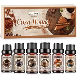Hotel Diffuser Oils Gift Set - 6x10ML Luxury Fragrance Oil Blend, Hotel Scent Essential Oils Set for Diffuser, Candle, Soap Making Scents:_Cozy