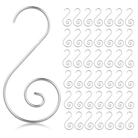 MELLIEX 120 Pieces Christmas Ornament Hook Hangers S Shape Spiral Hangers for Hanging Christmas Xmas Decoration (Hook - B)