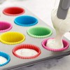 BiaoGan Silicone Cupcake Baking Cups, Multi Color Reusable Muffin Cup