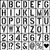 42-Piece Letter Stencil Set, 8 cm Stencils, Letters, Numbers Signs,