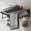 VOLPONE 24 Inch Towel Rack with Towel Bar Holder Foldable