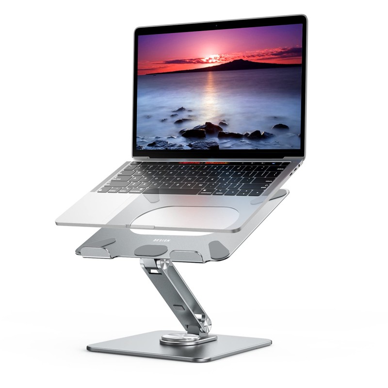 BESIGN LSX7 Laptop Stand with 360° Rotating Base, Ergonomic Adjustable