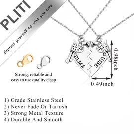 PLITI Thelma And Louise Movie Gift Thelma And Louise Friendship Gift Thelma And Louise Necklace Set For Best Friend (Thelma Louise set necCA)