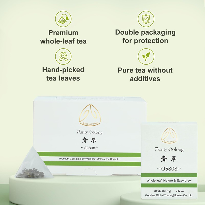 GTGLOTRA Oolong Tea Bags, 24 Whole Leaf Tea Bag, Alternative