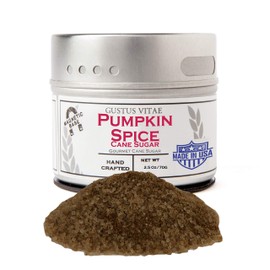 Gustus Vitae - Pumpkin Spice Cane Sugar - Artisanal Infused Sugar - 1:1 Replacement For Plain Sugar - Gourmet Sweetener - All Natural - Small Batch - Magnetic Tin