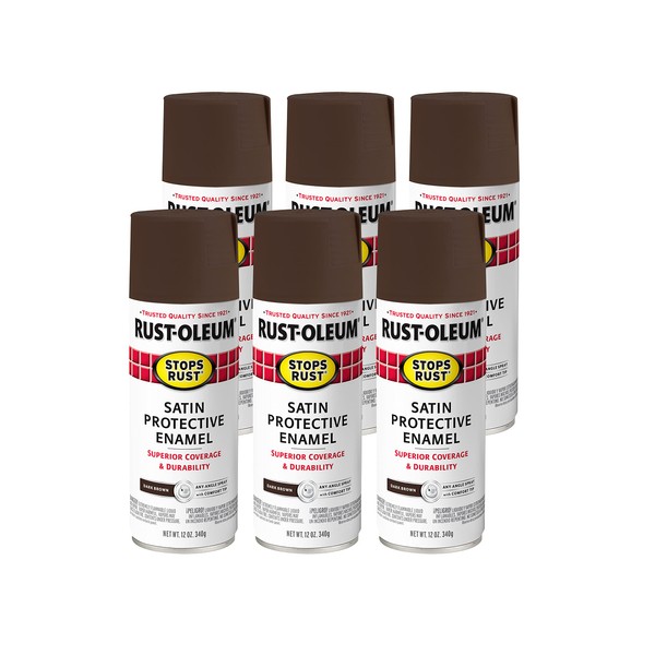 Rust-Oleum Rust-Oleum 241239-6PK Stops Rust Spray Paint, 12 Oz, Satin